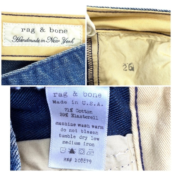 Rag and Bone Handmade Mid Rise Skinny Jeans - Picture 6 of 9